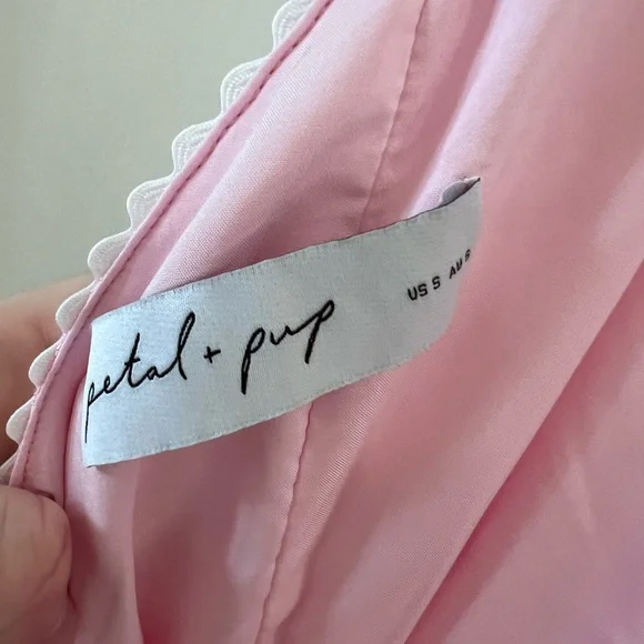 Petal & Pup Pink Chemise with Ruffle Hem - Picture 2 of 6